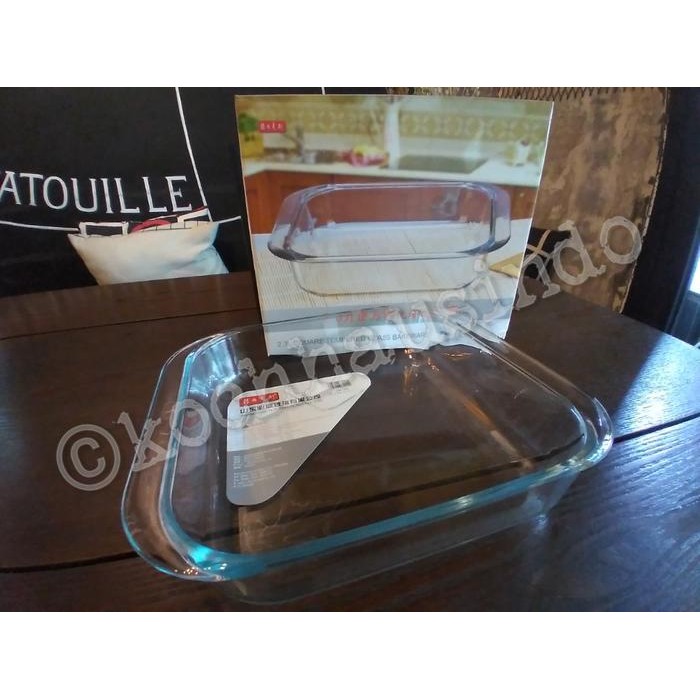 

Borosilicate Glass Bakeware Loyang Kaca Kotak Microwave Tahan Panas