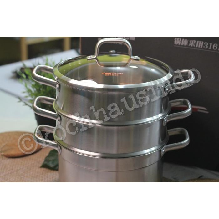 

Zebra Panci Steamer 3 Susun Stainless Steel Set Kukus Stainless Steel