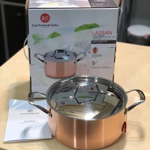 

Lassan Tryply Panci Copper Casseroule 24Cm Stainless Carl Schmidt Sohn