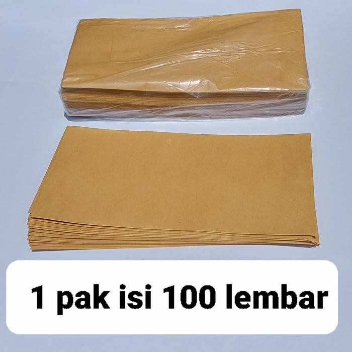 

Amplop Coklat ukuran Kabinet (11x24cm) no seal. Isi:100 lembar/pak