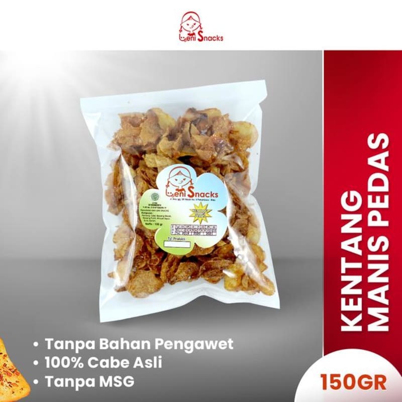 

Keripik Kentang Manis Pedas Asli Leni Snacks Oleh oleh Cemilan Snack Khas PekanBaru