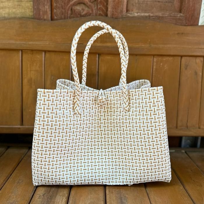 PREMIUM Tas Anyaman Wanita Patty XXL Premium Jumbo Muat 12kg - Majid Tas Handmade Plastik Tas