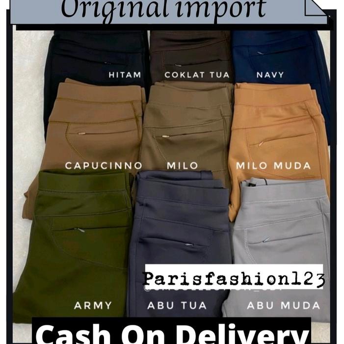 PREMIUM Celana Wanita Merk Saya Scuba Import Jumbo Stretch Tebal