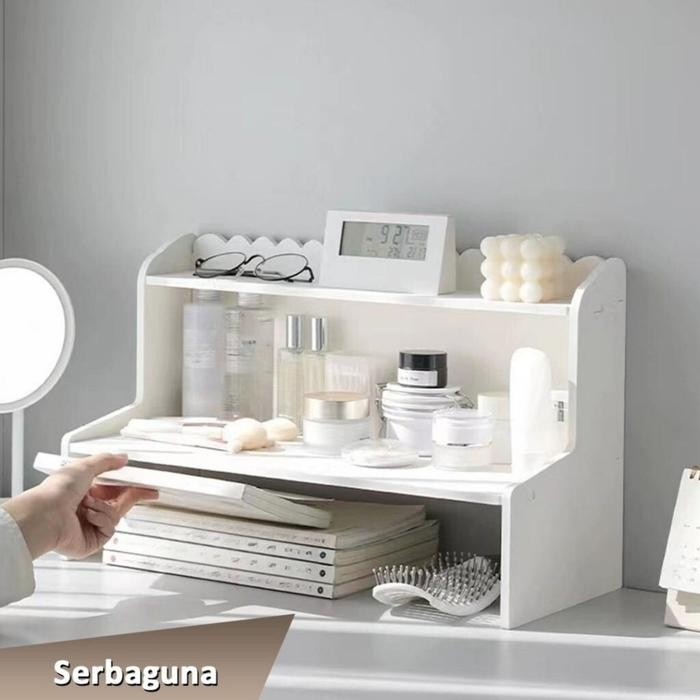 

TERLARIS DHWE - Rak Desk Organizer Tempat Penyimpanan Peralatan Sekolah Alat Tulis Buku Pelajaran