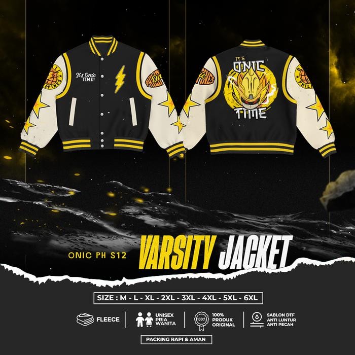 PREMIUM XPR JAKET ONIC / MLBB VARSITY GAMING / JAKET VARSITY BIG SIZE JUMBO