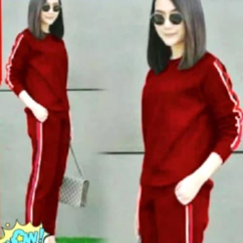 PREMIUM Setelan Training Olahraga Wanita, Baju Atasan & Celana Panjang