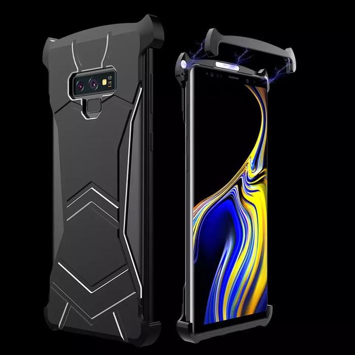 READY R-just Metal Case Samsung Note 9 Magnetic Adsorption Black Panther NEW