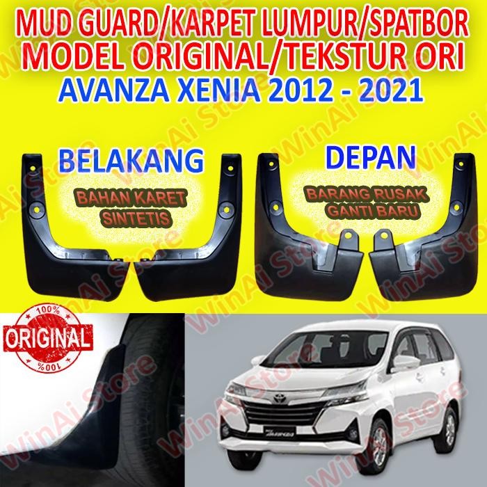 PREMIUM MUDGUARD/KARPET LUMPUR/SPATBOR AVANZA-XENIA 2012-2021 DEPAN BELAKANG