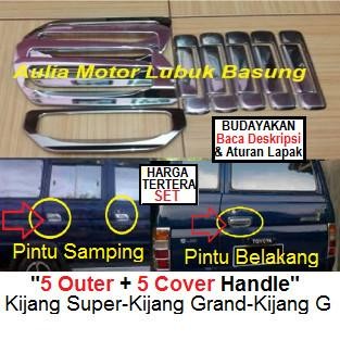 PREMIUM Aksesoris-croum outer+door handel Kijang Grand-Kijang Super (Komplit)