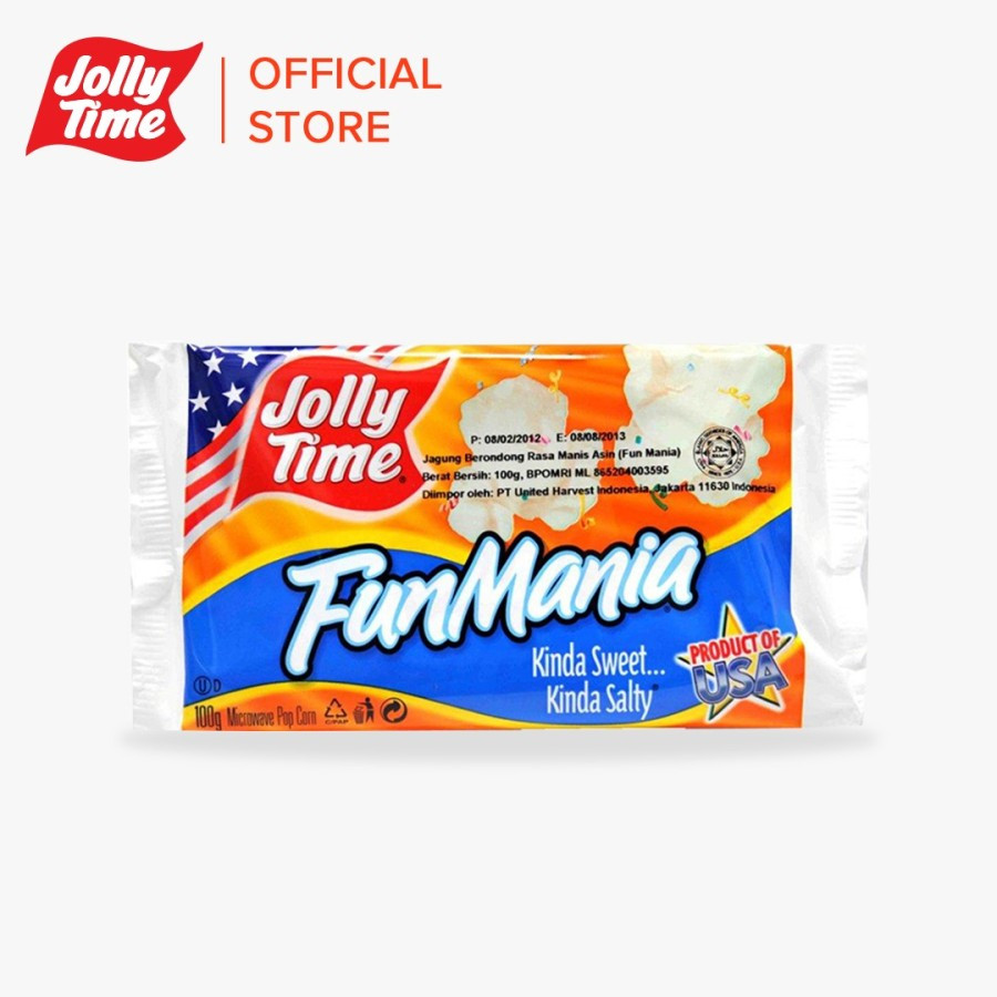 

Jolly Time Microwave Popcorn - Fun Mania Product Of USA -Live