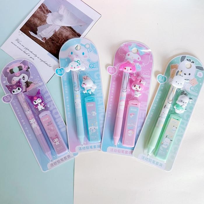 

Ready JT Kids Pensil Mekanik 0.5 My melody Kuromi Cinnamoroll hello kitty Anak free isi