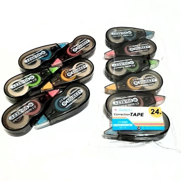 

Ready JT Harga Grosir (1packs/6pcs ) Correction Tape Kertas CT-SQ03 SQUEEZY