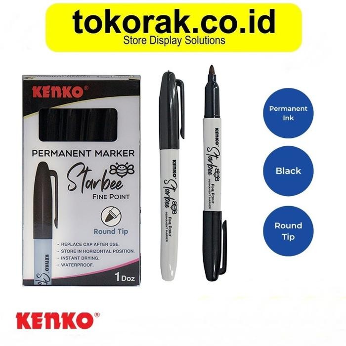 

Ready JT SPIDOL PERMANENT MARKER STARBEE KENKO PERMANEN HITAM