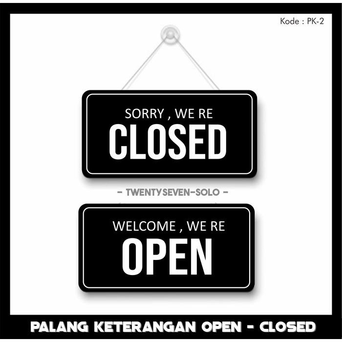 

Ready JT Papan Open Closed Sign Board Akrilik
