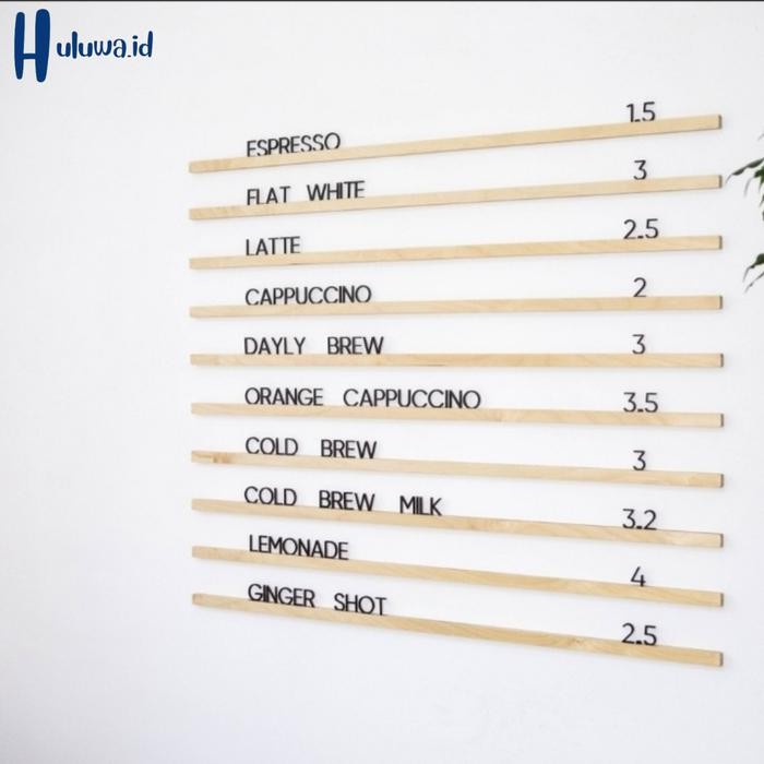 

Ready JT Papan Menu Cafe Kayu Dinding / Letter Board Cafe (Papan Kayu Only)