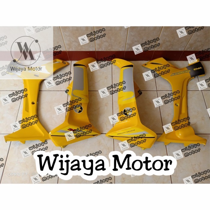 Coverbody Bodi Belakang Plus Sayap Luar Dalam F1Zr Caltex Hitam Kuning Promo