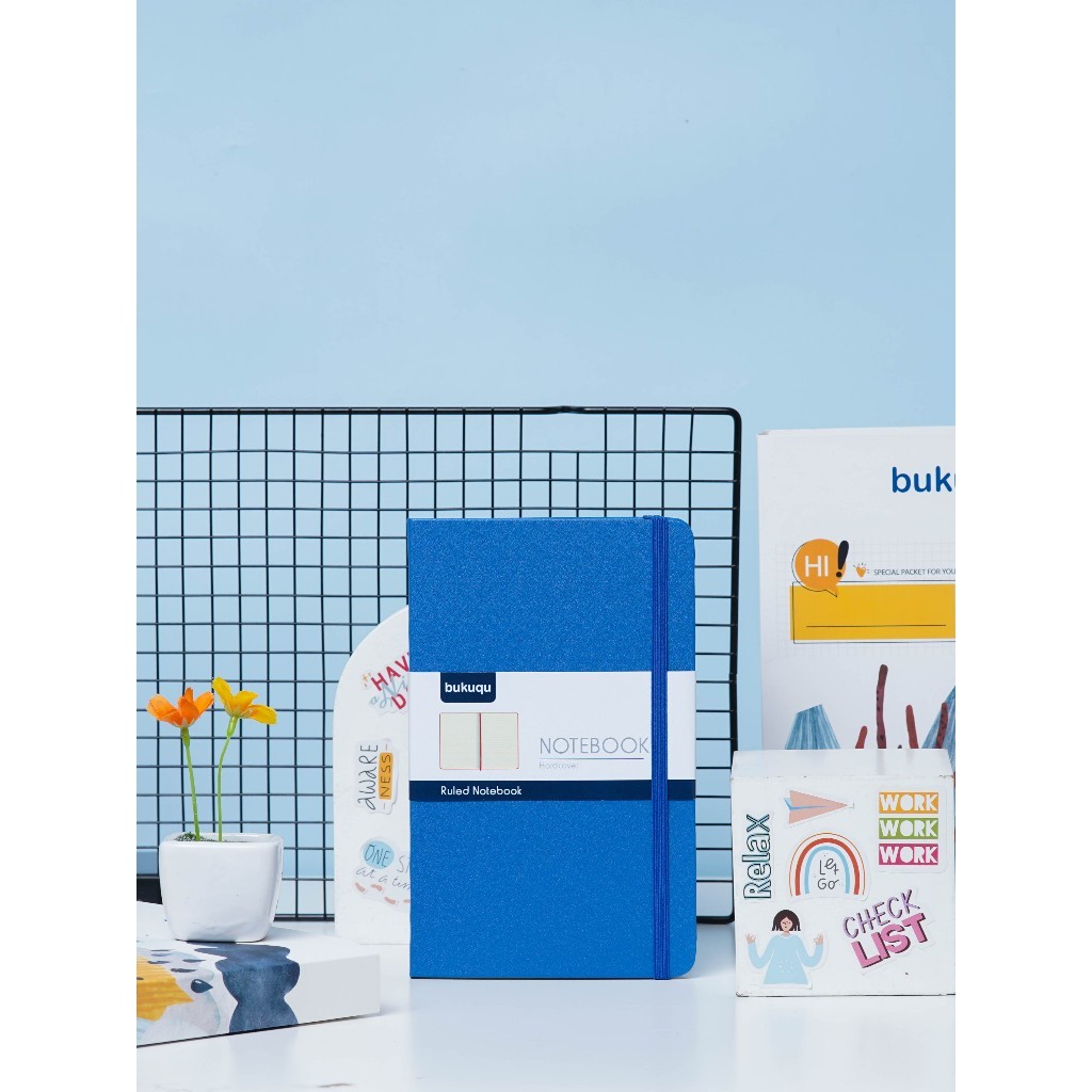 

LINDU bukuqu Classic Notebook Scuro Blue, Bergaris
