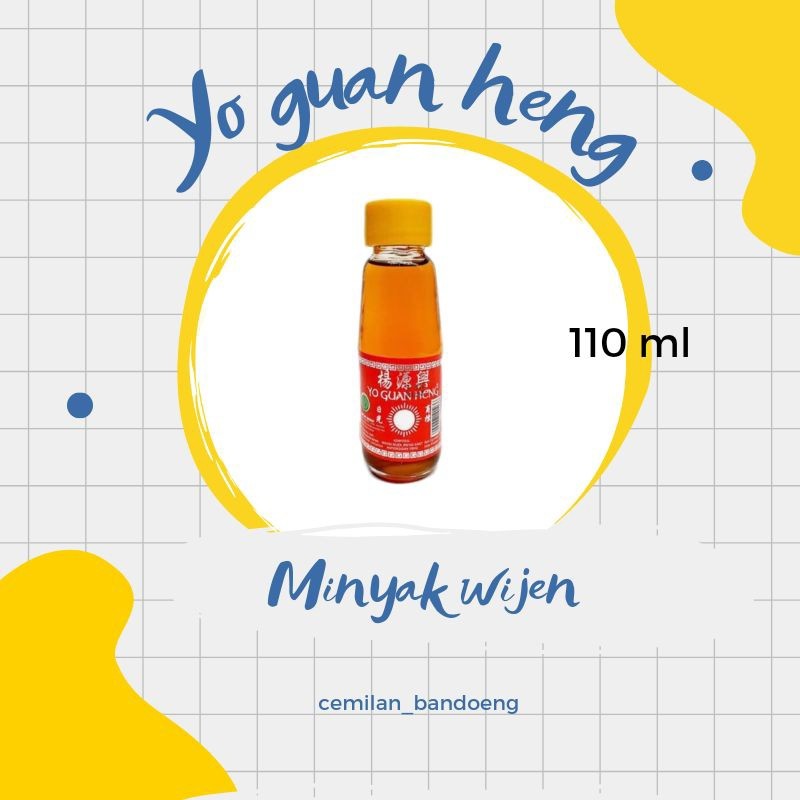 

Minyak Wijen Yo Guan Heng 110 ml