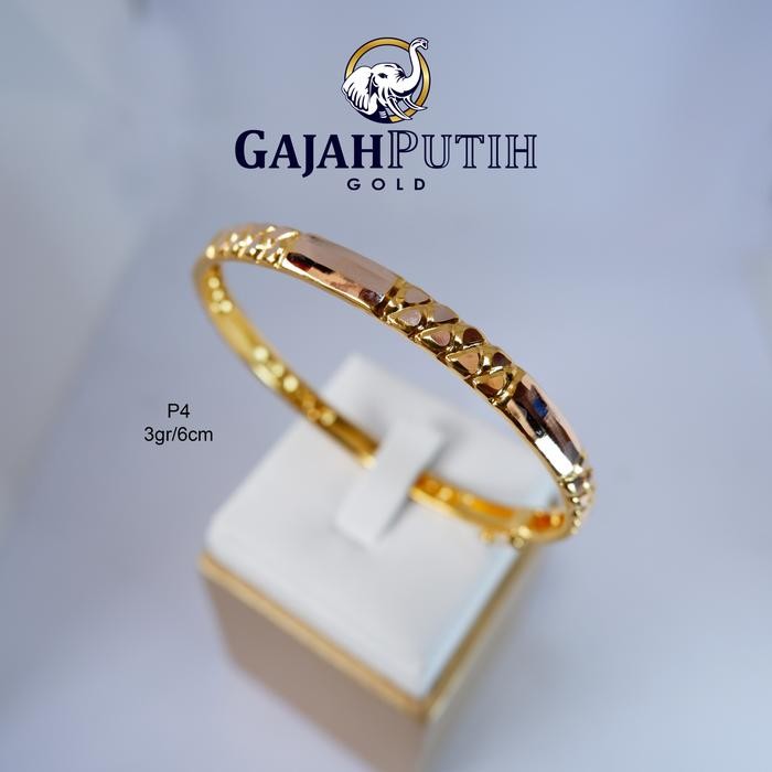 Gelang 3Gr Model Bangkok P4 Emas Asli Kodeo33060 Best Seller