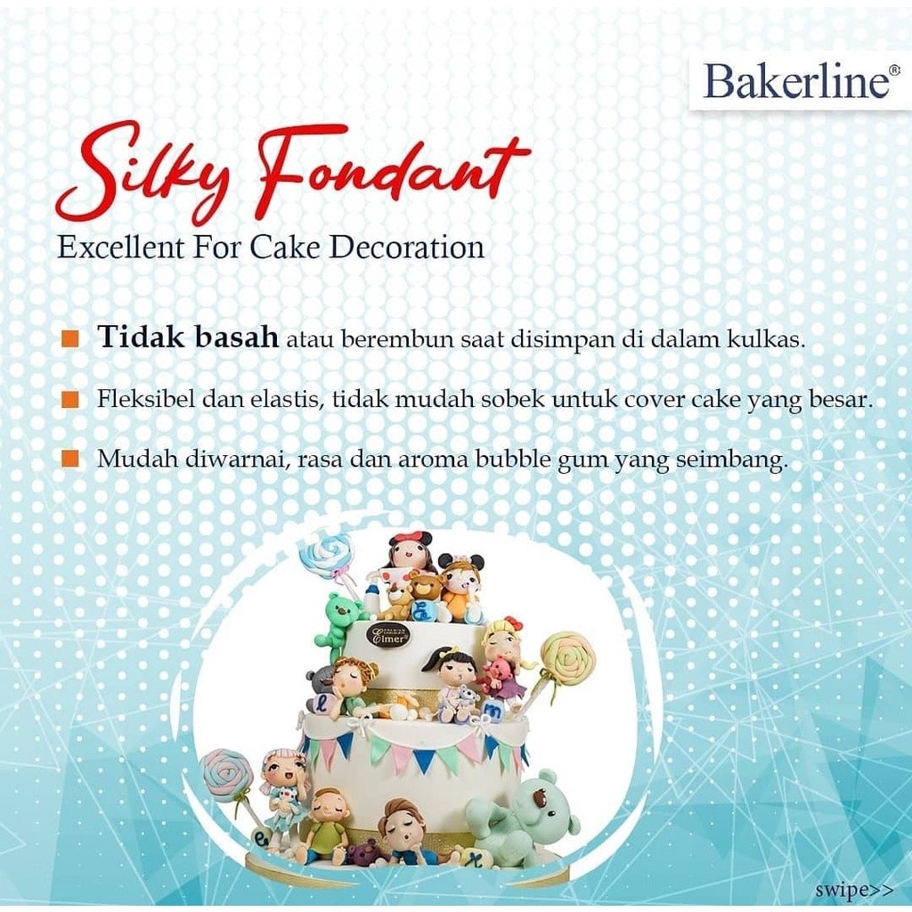 

BAKERLINE SILKY FONDANT HARD FONDANT PREMIUM 500 GRAM