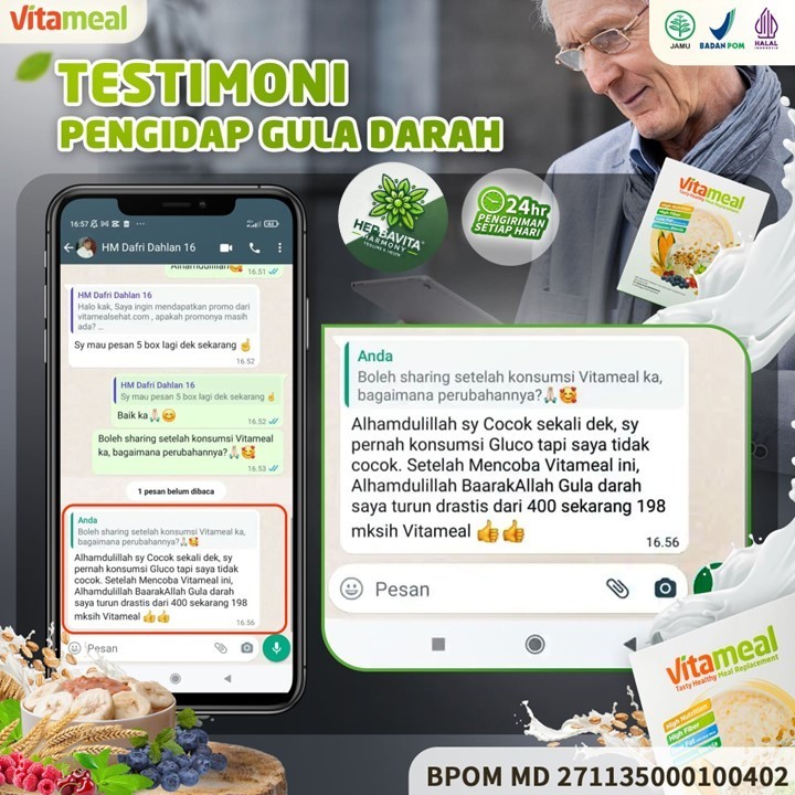 

VITAMEAL UNTUK DIABETES Terbukti Menurunkan Gula darah dan Menyembuhkan Diabetes Secara Alami