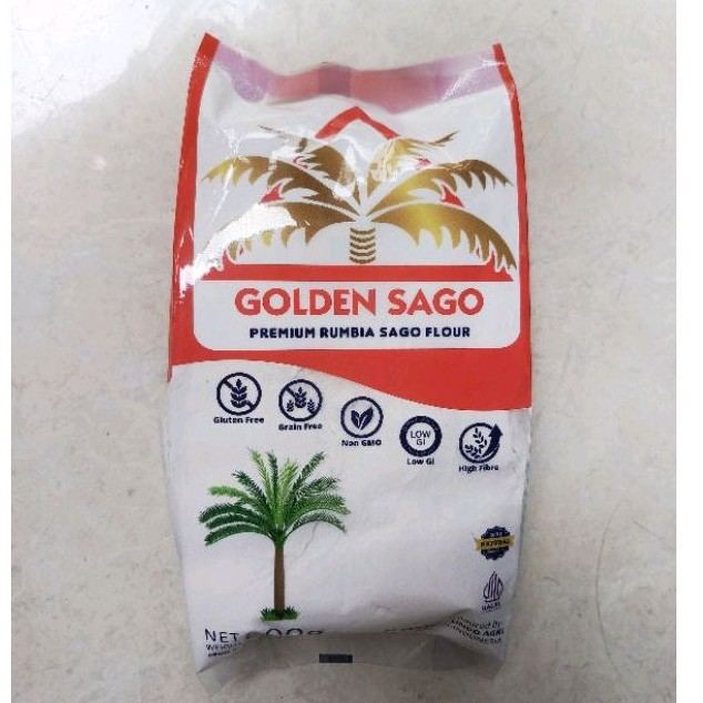 

TEPUNG SAGU RUMBIA PREMIUM GOLDEN SAGO 600 GR KEMASAN BARU SAGO FLOUR