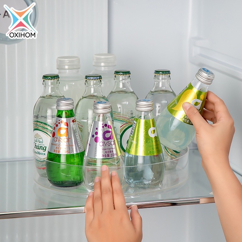 Oxihom Rak Putar Akrilik Rak Dapur Rak Kosmetik Rak Bumbu Lazy Susan