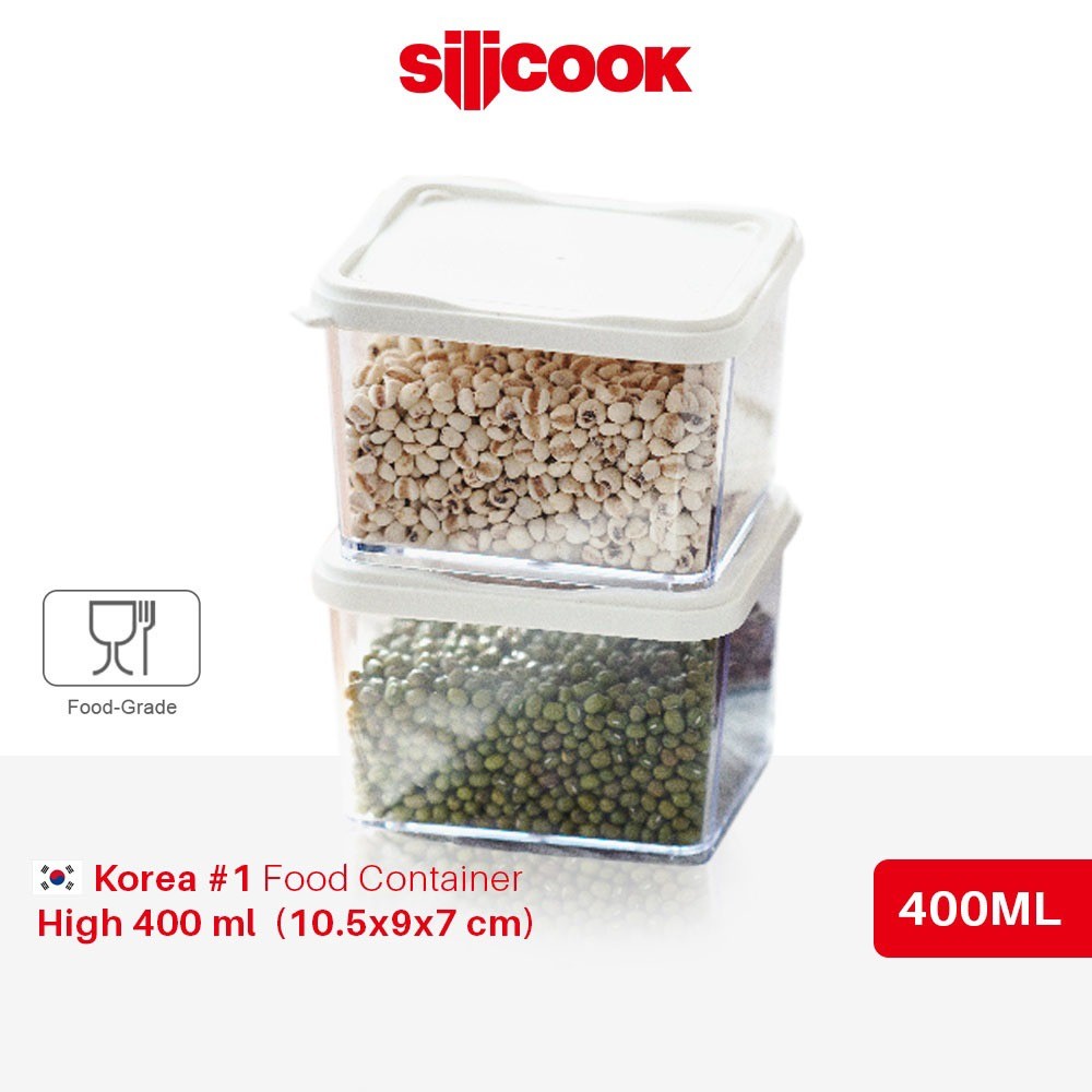 Food Container High - Korea No.1 Food container toples bening transparan plastik kotak square jar