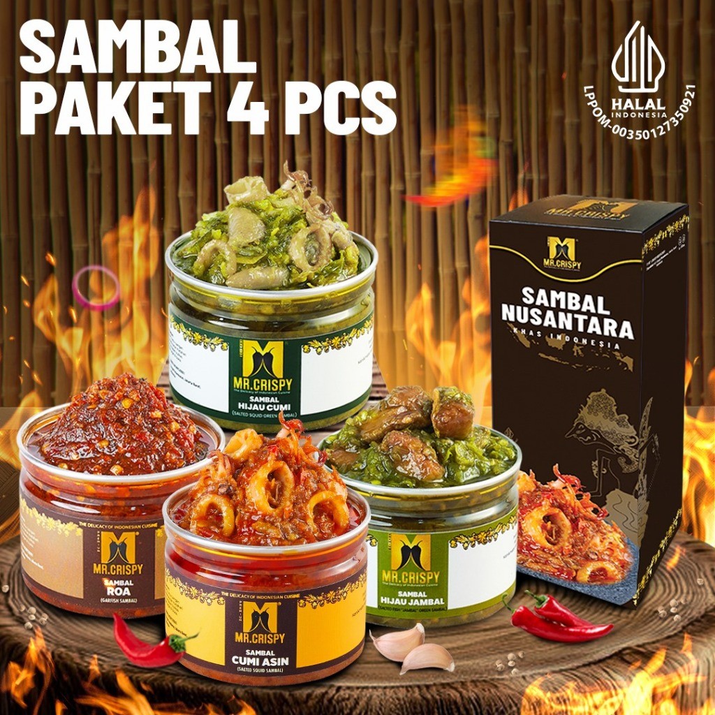 

Paket Sambal Mr.Crispy/Paket Sambal 4 Pcs