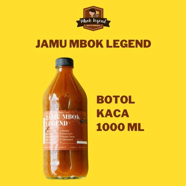 

Terlaris Jamu Kunyit Asam/Beras Kencur/Wedang Jahe/Kunyit Tawar 1L Mbok Legend