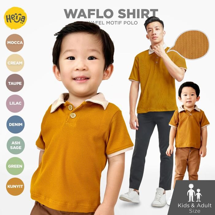 

Terlaris Waflo Shirt Polo Shirt Anak Warna Kuning Kunyit Motif Waffle - Kaos Polo Kerah Anak Warna