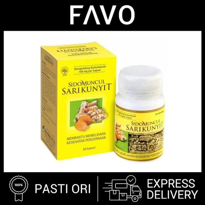 

Terlaris Sidomuncul Herbal Sari Kunyit 50 Kapsul - Meringankan Gangguan Lambung