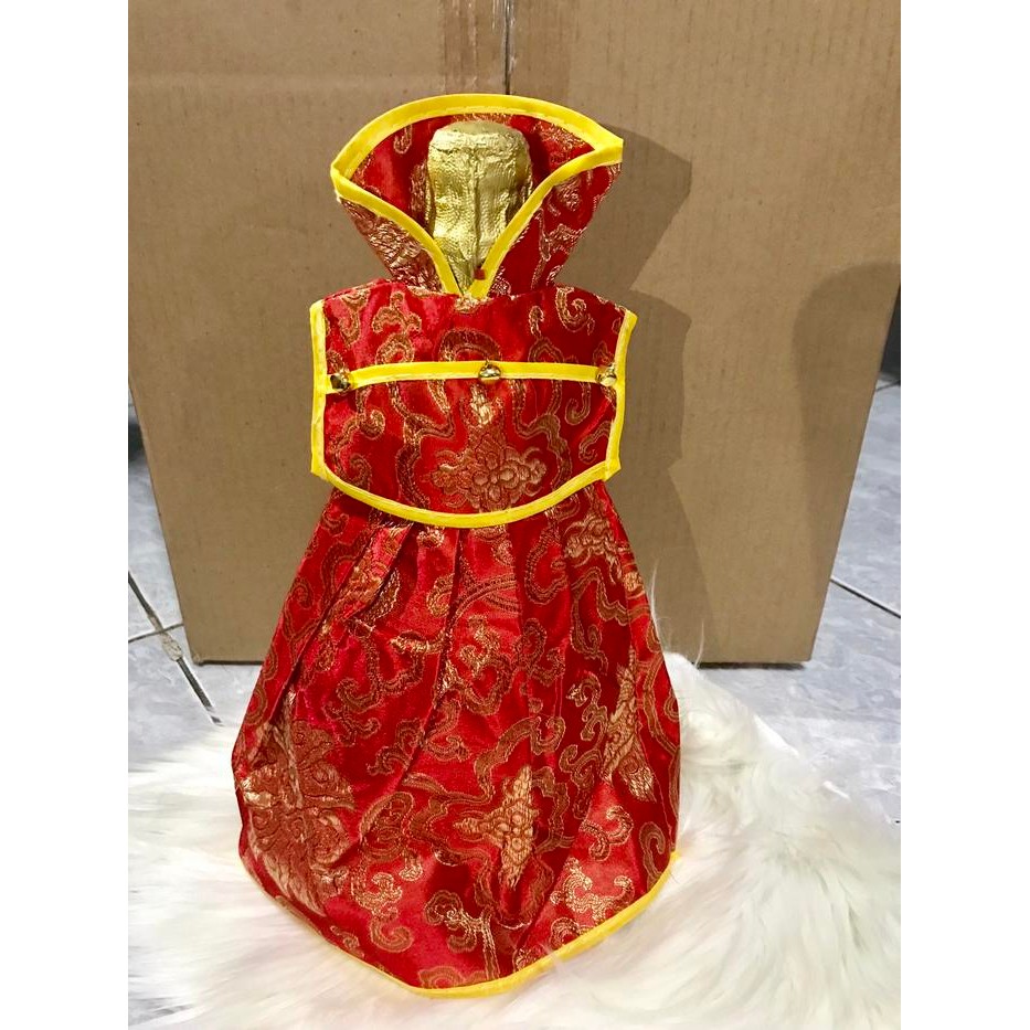 Fresh Finds Sarung Wine Sangjit Cover Wine Wedding Dekorasi Hiasan Pesta