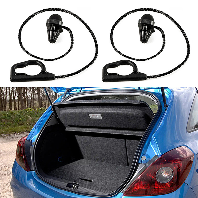 

2pcs Black Boot Trunk Rear Parcel Shelf Cord String Strap Fit For Vauxhall Opel CORSA D E 5 Door #13367836