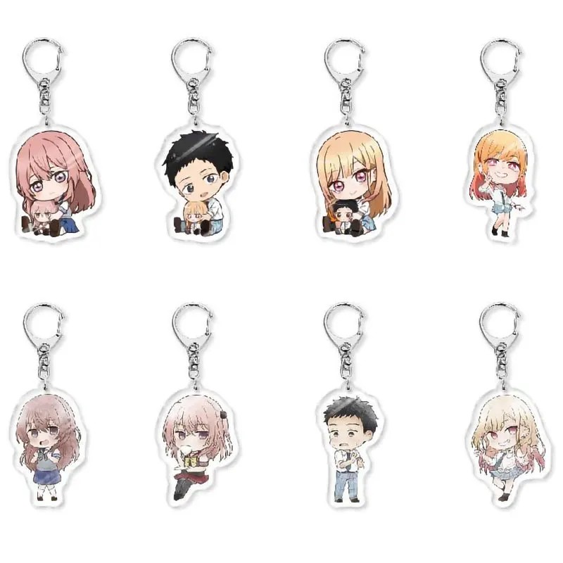 My Dress Up Darling Cute Keychains Anime Figure Kitagawa Marin Inui Sajuna Gojo Wakana Keyring