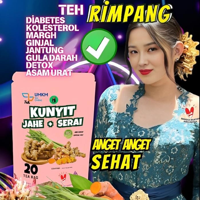 

Terlaris Teh Jahe Kunyit Sereh / Rempah Rimpang Herbal Berkhasiat Ginger Tumeric Lemongrass Tumeric,
