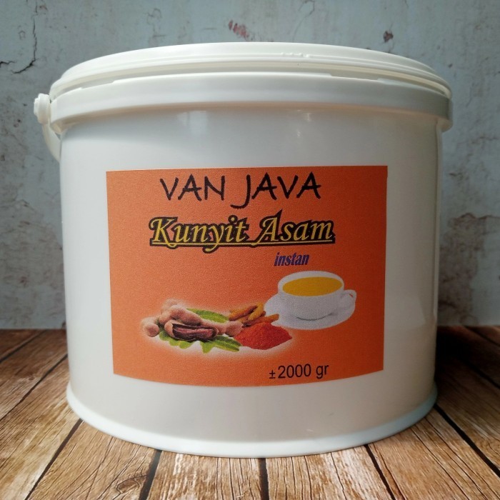 

Terlaris Minuman Sehat Menyehatkan Kunyit Asam/Asem Bubuk Instan Van Java 2 Kg