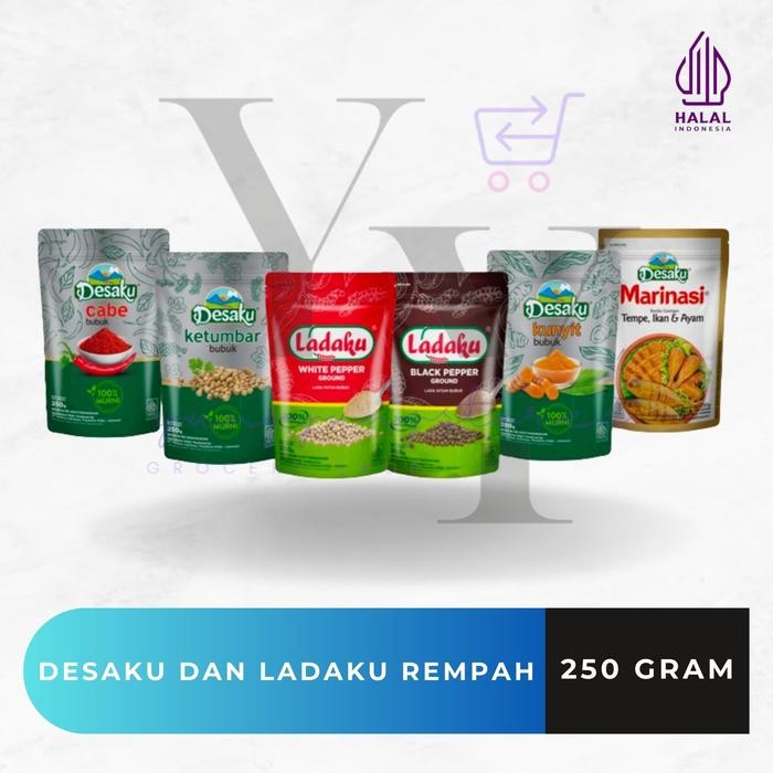 

Terlaris [Pouch] Desaku Kunyit / Ketumbar / Cabe / Marinasi / Ladaku Putih / Hitam / Bawang Putih