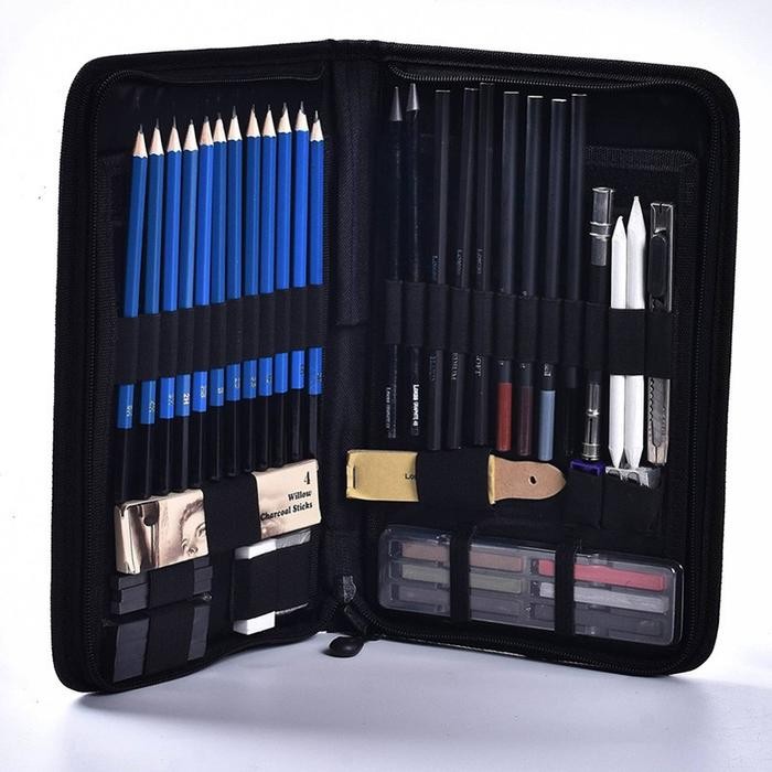 

Paket Set Pensil Pencil Alat Gambar Sketsa Lukis Profesional 33PCS