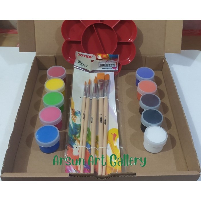 

Paket Alat Lukis 10 Warna Set Ks 5pcs + Box
