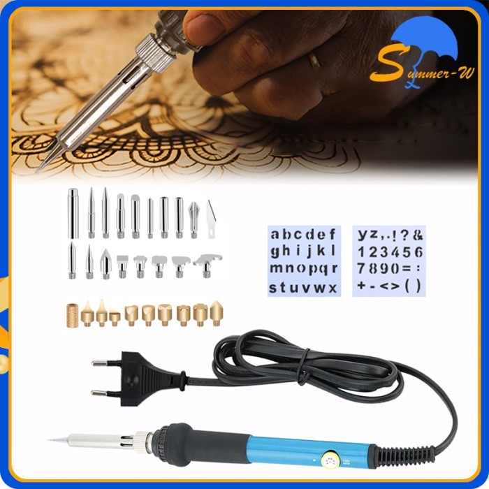 

35 In 1 Alat Lukis Bakar Wood Burning Pen Pyrography Set Scorch Burned Marker Pyrography Pen For DIY