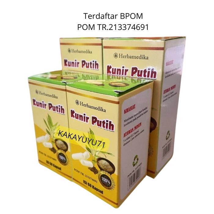 

Terlaris Kunir Putih Herbamedika Isi 120 Kapsul.