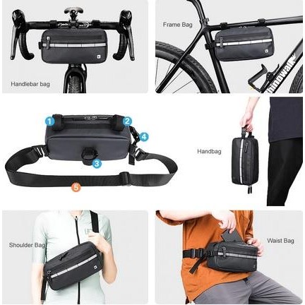 Termurah Rhinowalk Tas Sepeda Baru Tas Handlebar Frame Waterproff Multifungsi
