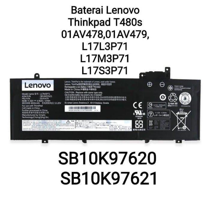 BATERAI LENOVO L17L3P71 L17M3P71 L17S3P71 01AV478 01AV479 ORIGINAL