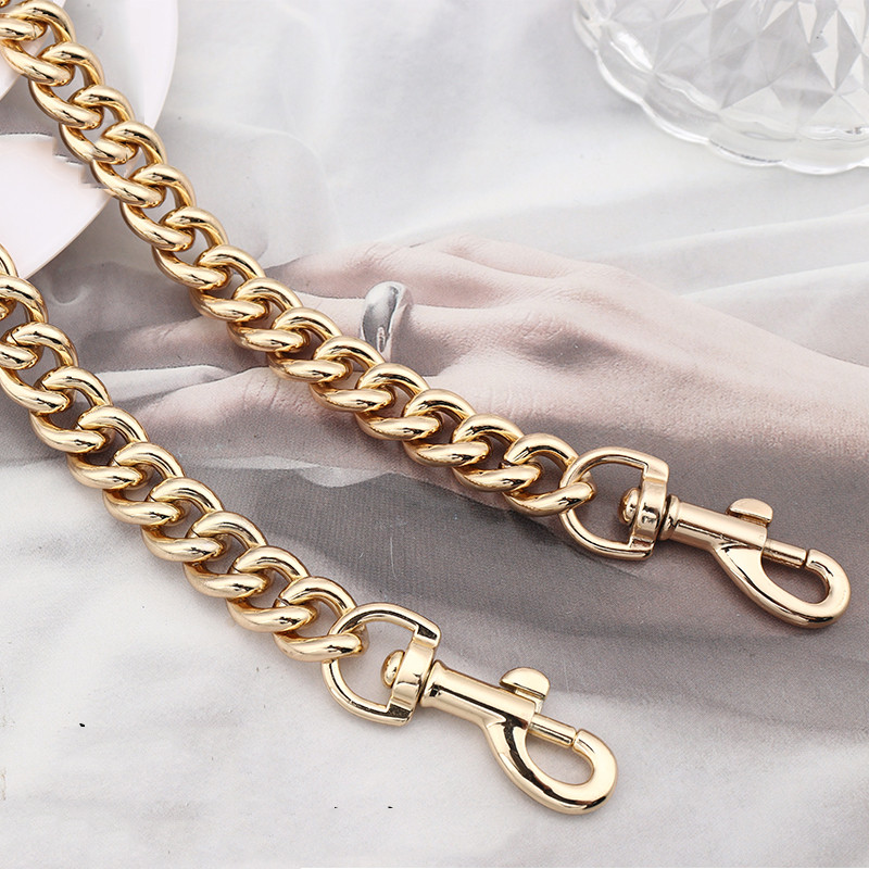 Aluminum Chain Strap Bag Silver Gold Metal Chain 13Mm Designer Shoulder Bag Chain Replacement