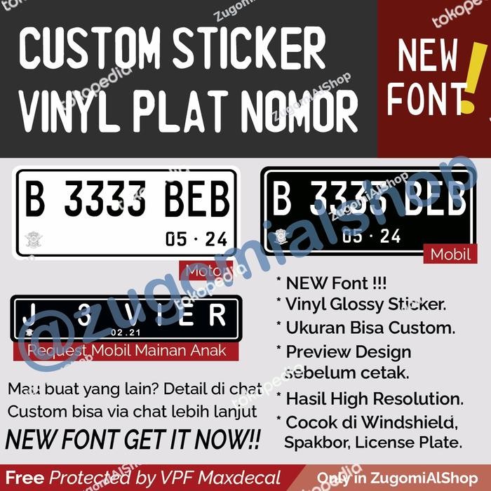 Ready JT Sticker / stiker VINYL bisa custom design ukuran
