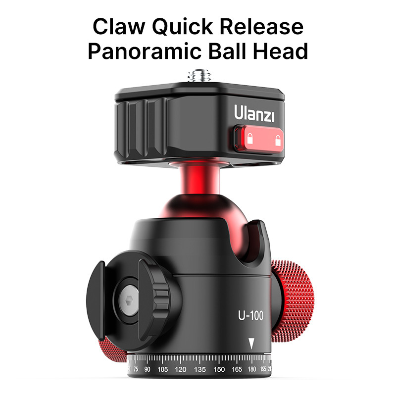 Ulanzi U-100 Metal Ballhead Tripod Ball Heads Quick Release Ballhead