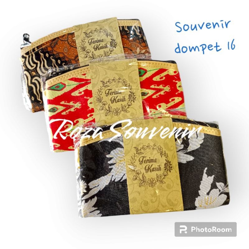 Flowpartt Isi 50 Pcs Souvenir Dompet Batik 16 Sudah Dikemas Kartu Dan Plastik