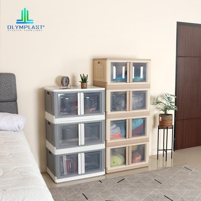 

Terlaris Olymplast Folding Storage Ofs Box Plastik Penyimpanan Lemari Plastik