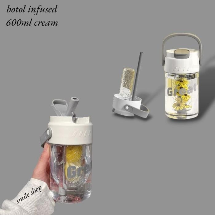 ID BOTOL INFUSED TEA & BUAH 600ML +EXTRA PACKING KARDUS BOTTLES KITCHENWARE CANGKIR